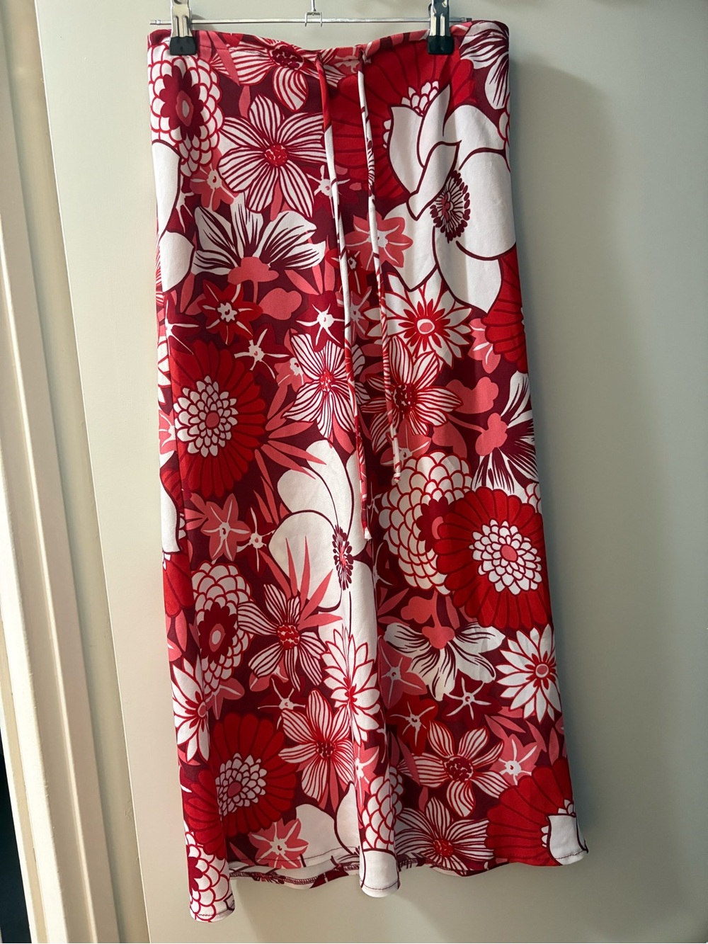 Garage Red Floral maxi skirt